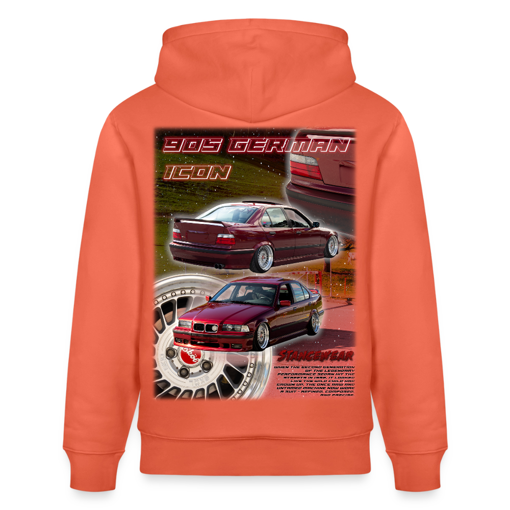 90s German Icon Hoodie - light red