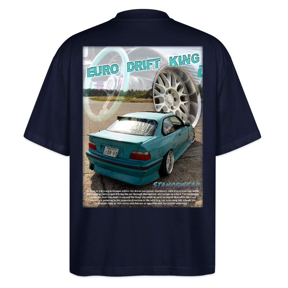 Euro Drift King Oversized T-shirt - navy